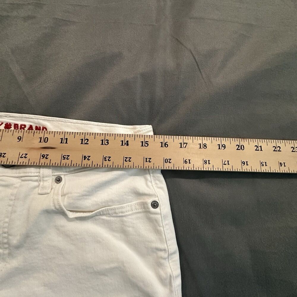 Lucky Brand Jeans Sweet Mid Rise Crop Straight Leg Stretch Womens 8x29 White - Picture 2 of 12